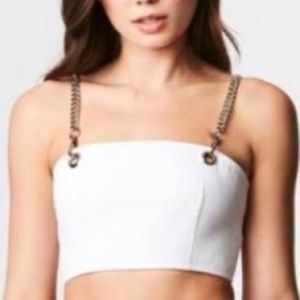 BLACK Carmar Denim Crop Top NWOT Purchased From LF stores